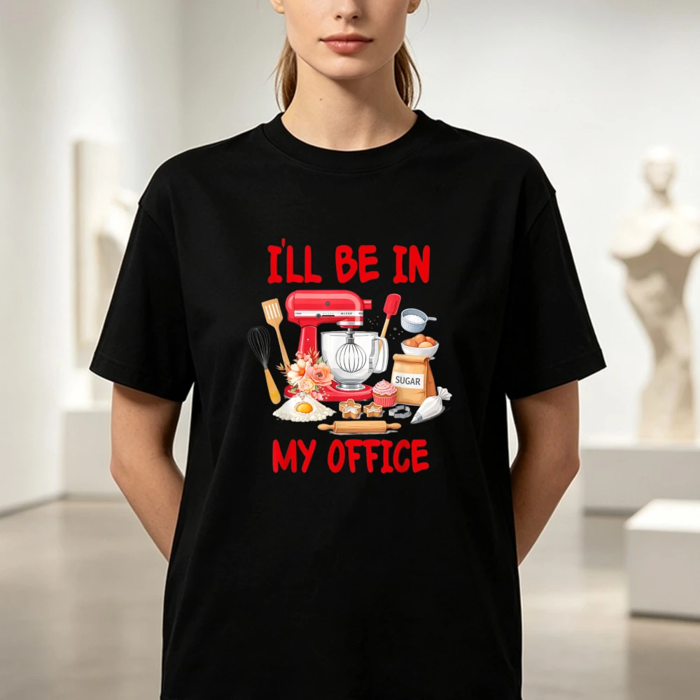Baking Lover Baker Life Cake Mom T-Shirt Funny Baker Kitchen Hobby Casual Tee Baking Lover Women Cotton Tshirt