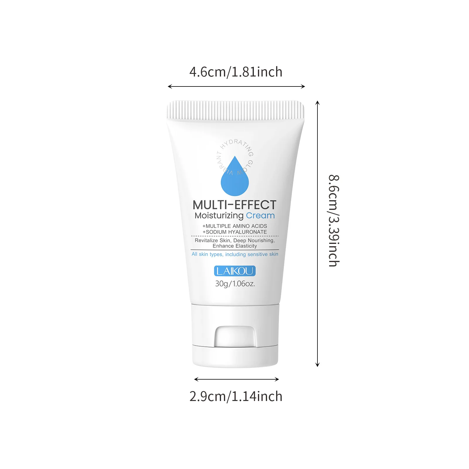 

LAIKOU 30g Hydrating Gel Face Cream, Moisturizing Water Cream for Dry Sensitive Skin, Lightweight Fast Absorbing Daily Skin Care