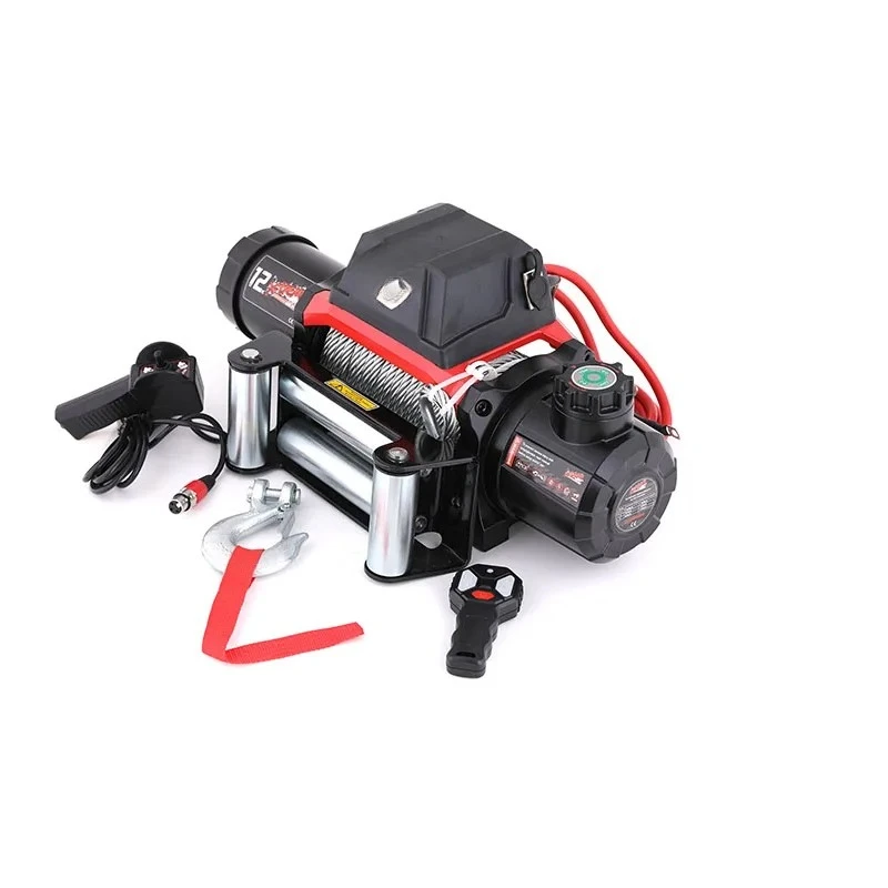 4x4 Off-road Vehicle Electric Winch Wire Remote One 400A Relay Electric Winch 12v Power 8000lb With Steel Rope