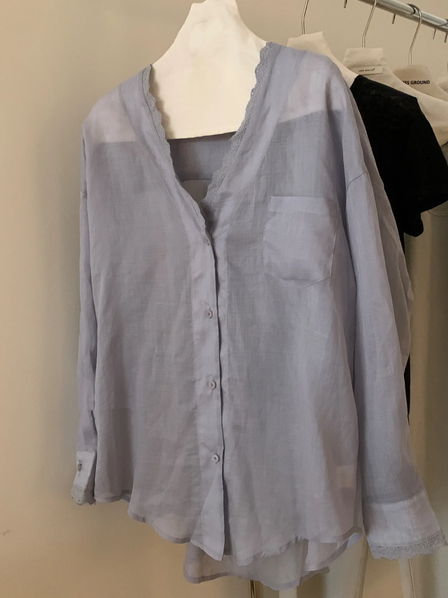 

Summer Thin Sun Protection Long Sve irt Women's Chic Versatile Faionable V-ne Slimming Top Commute Loose Fit Regular...