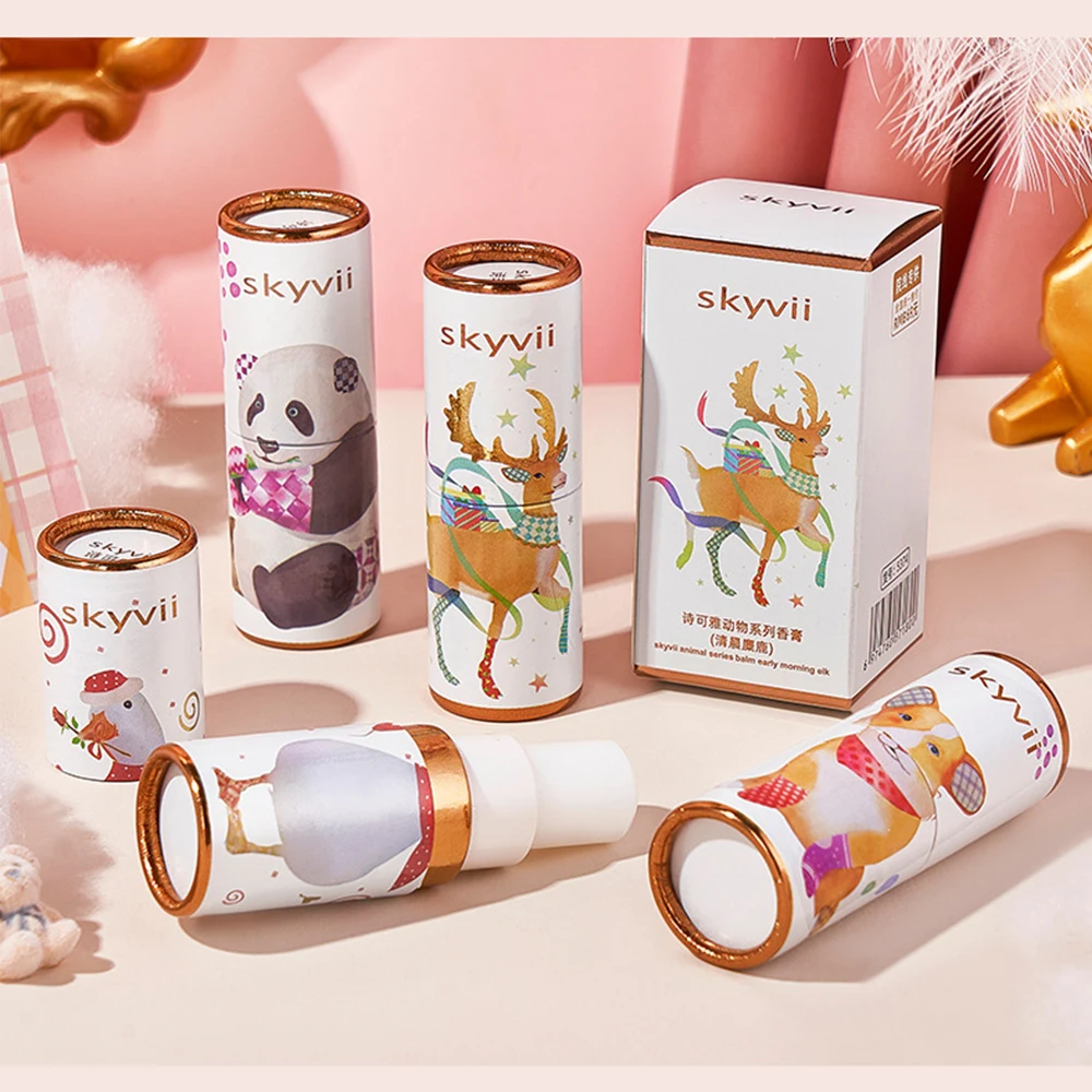 1pc 동물 시리즈 솔리드 밤 향수 스틱 여성용 남성용 오래 지속되는 신선한 향수 휴대용 및 사용하기 쉬운 여성 화장품