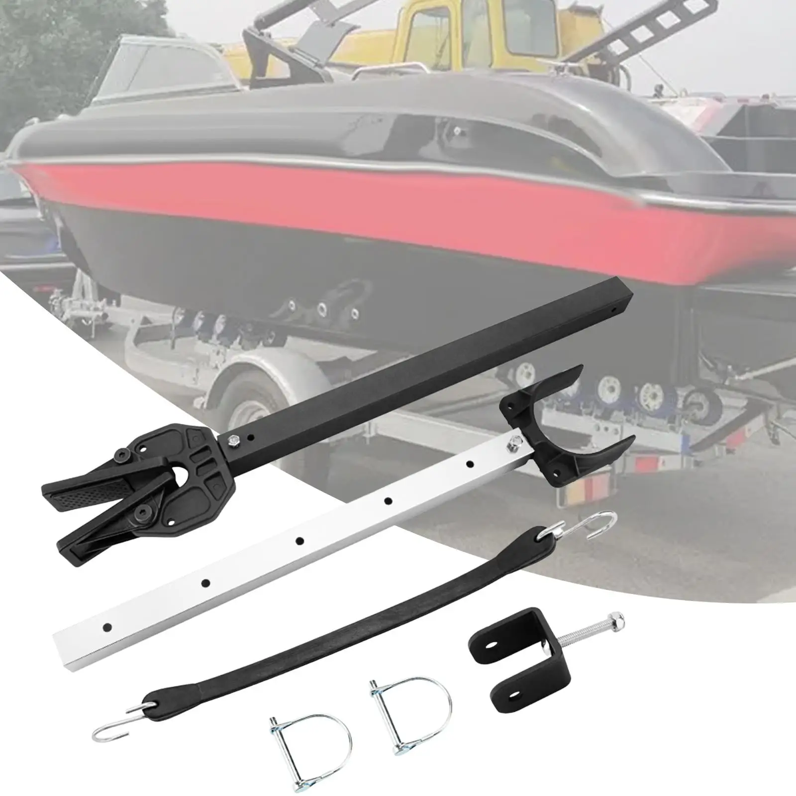 Heavy Duty Adjustable Outboard Motor Bracket Composite Head Engine Mount Support Rack for Trailer and Marine Use