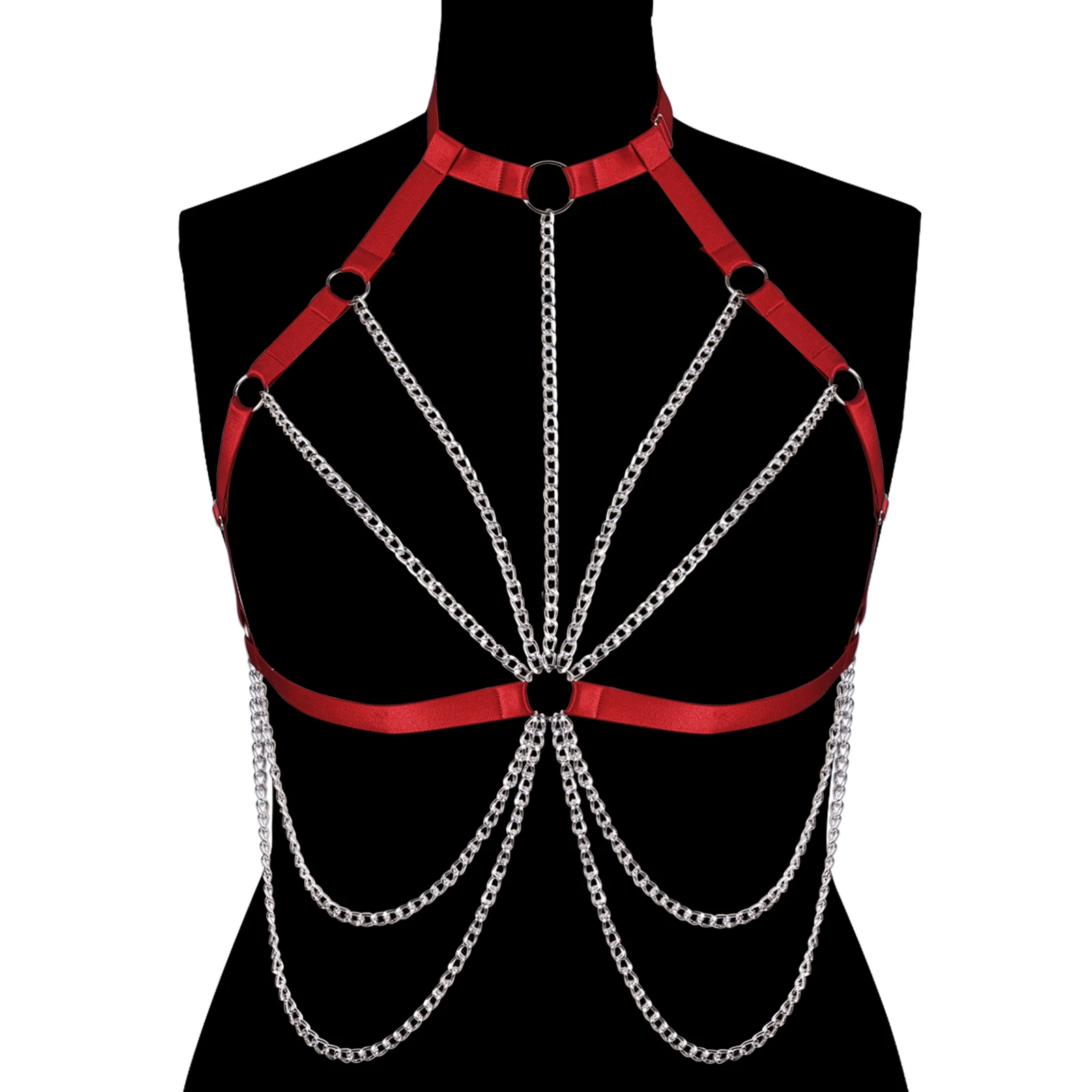 

Women Plus Size Harness Gothic Lingerie Fetish Accessory Bondage Garter Belt Rave Clothing Full Body Erotic Straps