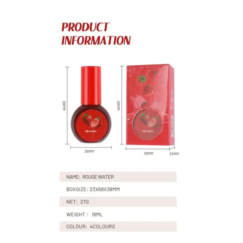 أحمر خدود مائي للشفاه غير لامع سائل لتحديد الوجه وظلال عيون تدوم طويلاً ومكياج ملمع شفاه #6