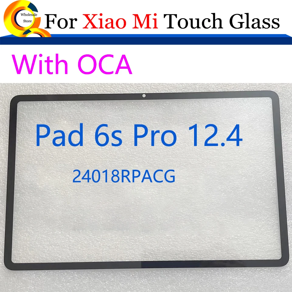 

10 шт./лот для Xiaomi Pad 6S Pro 12,4 передний сенсорный экран внешняя стеклянная панель с OCA