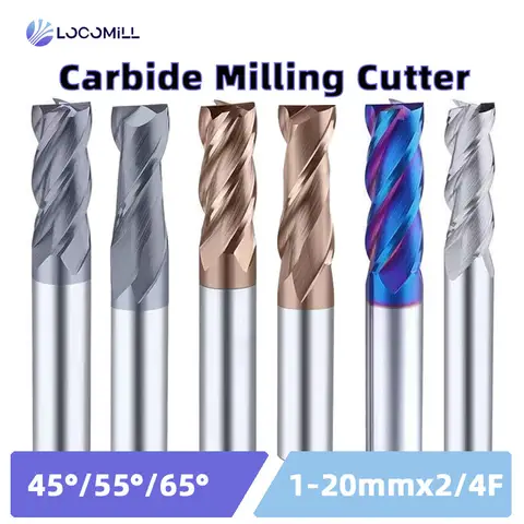 LOCO Carbide Radius End Cutter For Aluminium & Metal, Tungsten Steel CNC Milling Tool
