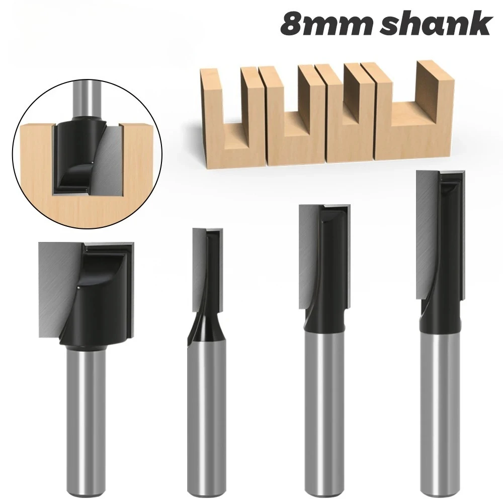 1 Stück 8mm Reinigungsfräser, Gravurfräser aus Vollhartmetall, Holzbearbeitungswerkzeug, CNC-Fräser, Schaftfräser für Holz