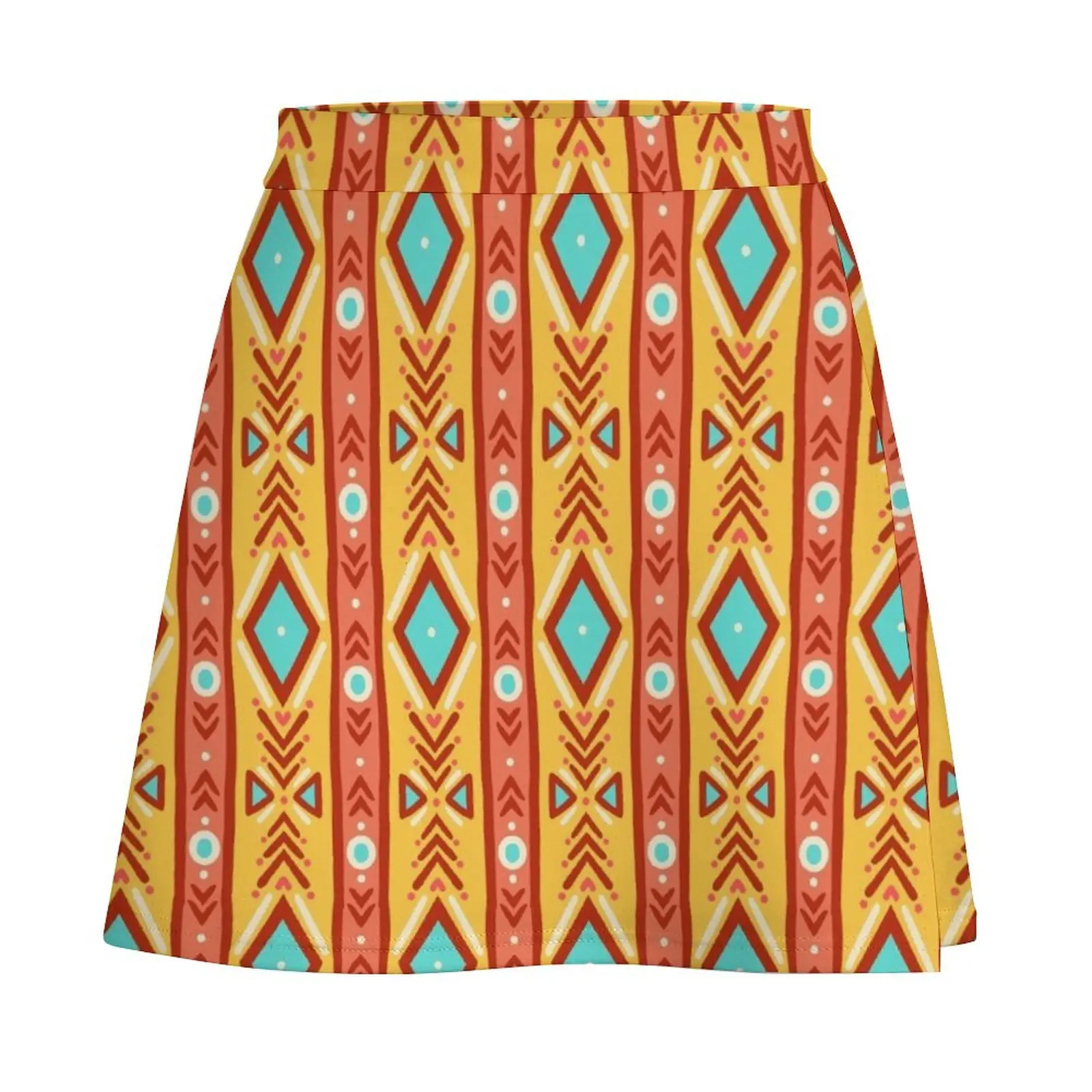 Mayan Aztec Indian Tribal Ethnic Pattern Mini Skirt Skirt shorts luxury women's skirt korean summer clothes