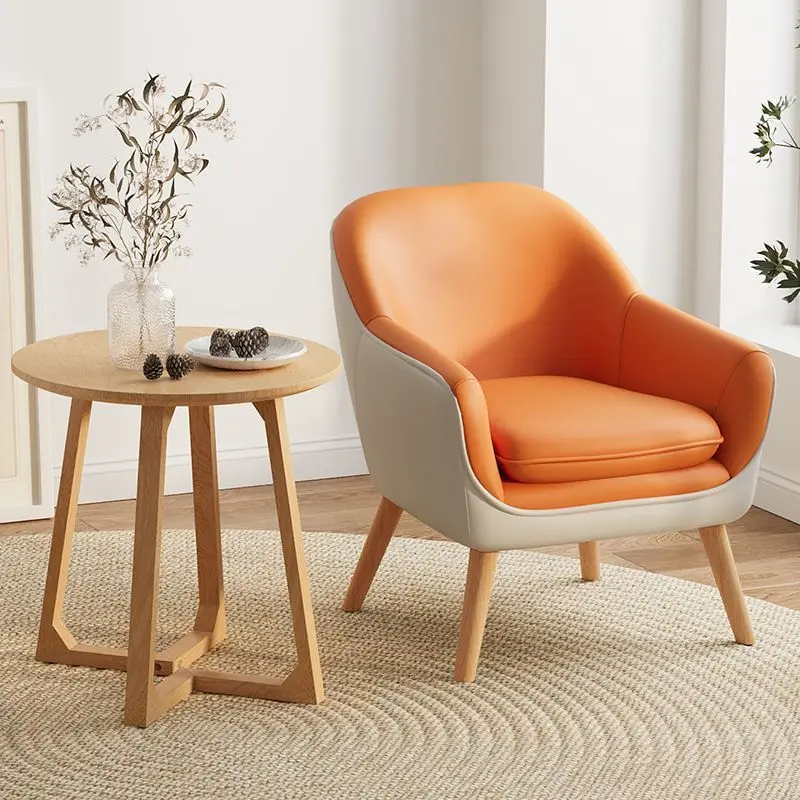 Single sofa chair small apartment household bedroom small sofa lazy chair can lie down and sit cute sofa combination living room
