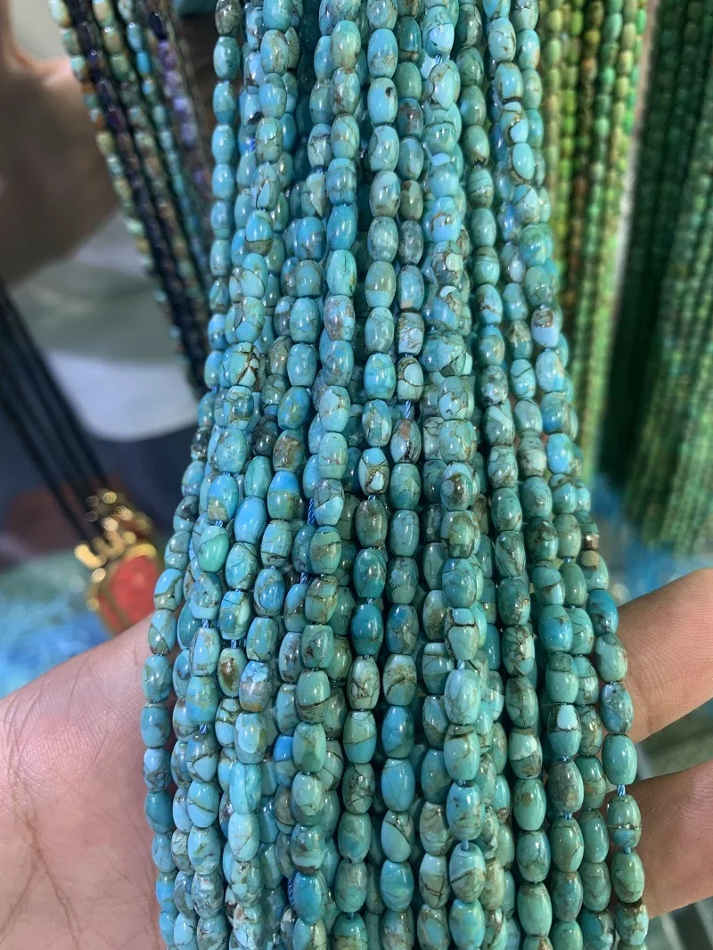 Ruihe Natural Turquoise Beads Length  String About 16 Inch for Jewelry Making Charm Diy Woman Jewelry 2023 Necklace or Bracelet