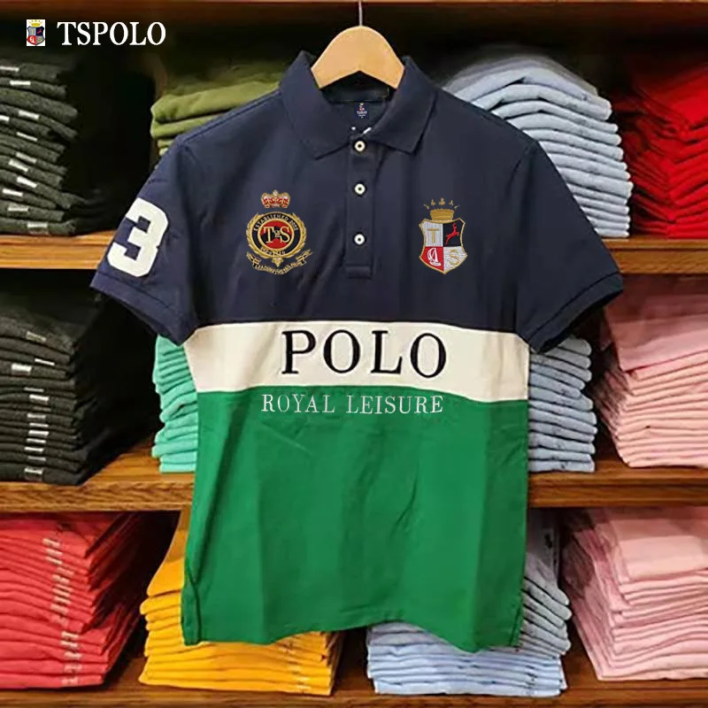 Classic Men Short Sleeve Polo Shirt 2024 New Golf Great Quality Oversize Men button Collar T-shirt US Size Clothing Manufacturer