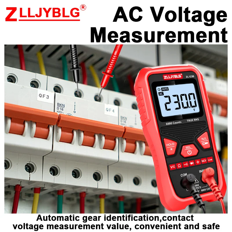 4000 Counts Digital Smart Multimeter Transistor Tester True RMS Auto Elektrische Kapazität Meter Temperatur Widerstand – Detail 4