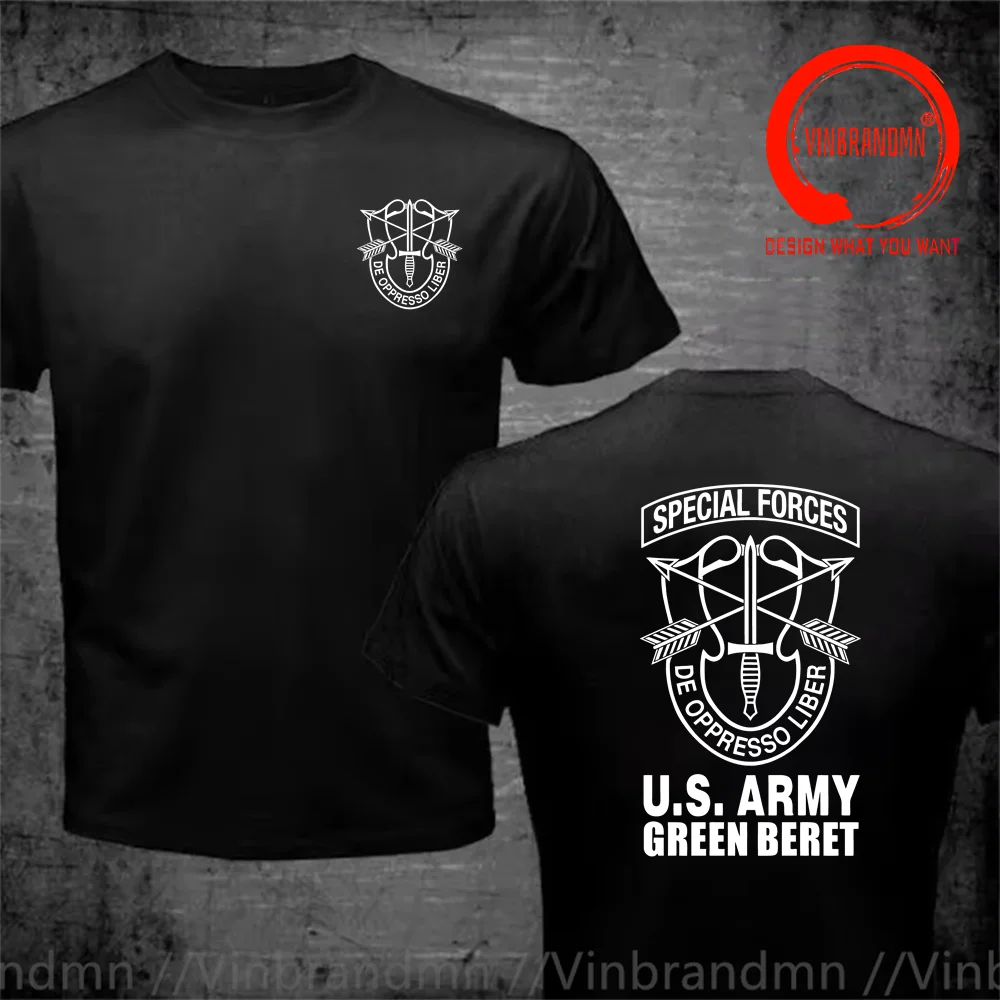US Special Forces Crest - De Oppresso Liber Premium T-Shirt US Army Special Forces Green Beret T-Shirt Hip Hop Streetwear T-Shir