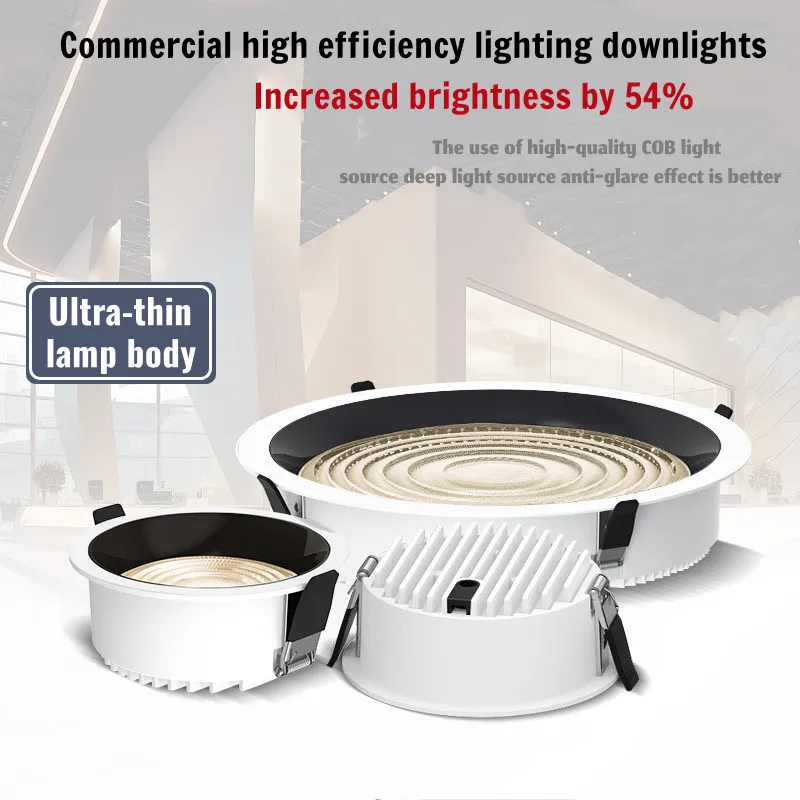 

Embedded full spectrum downlight anti-glare sky lantern living room corridor high light efficiency LED no main light Hotel Villa