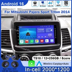7 Inch Car Radio For Mitsubishi Pajero Sport Triton 2014 Carplay Auto Screen Player Multimedia 5G WIFI Stereo No 2din Autoradio