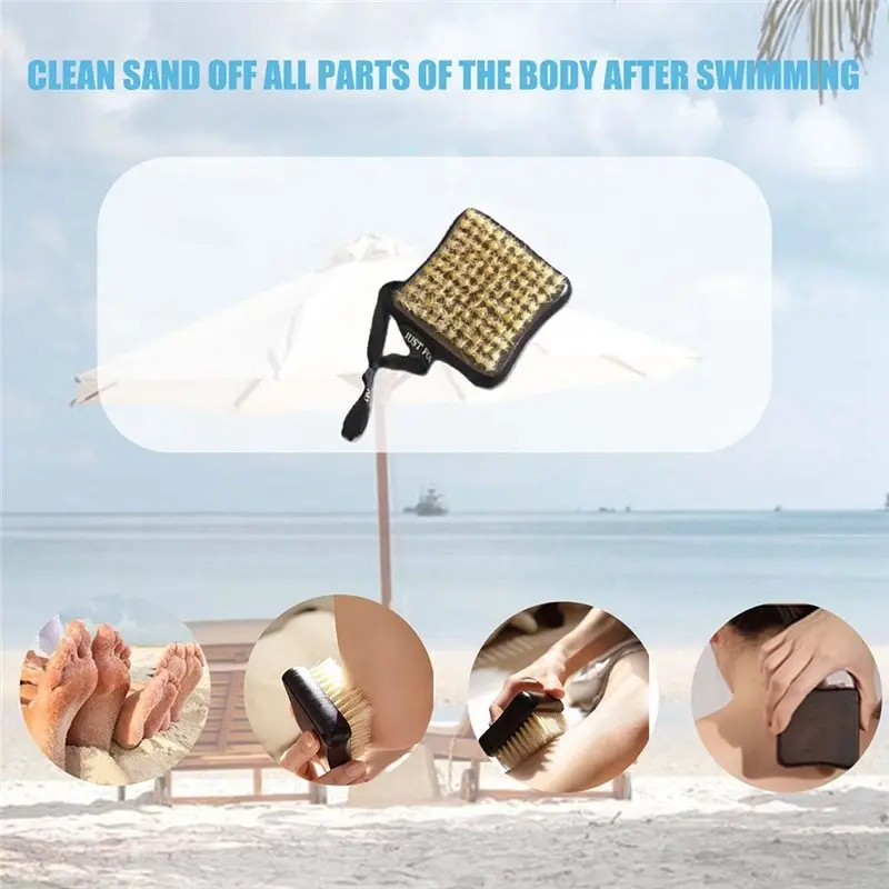 A27F-Beach Sand Brush Outdoor Camping Sand Brush Bath Exfoliating Brush