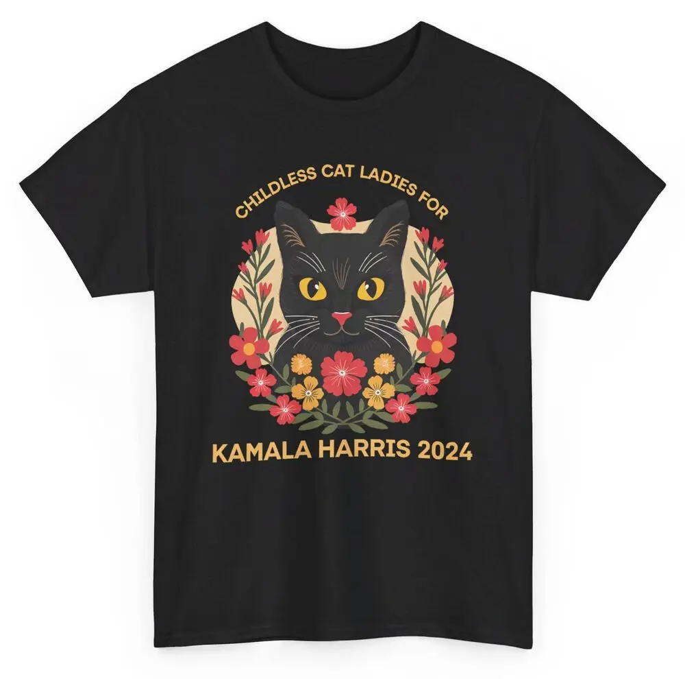 Vintage Childless Cat Ladies For Kamala Harris T-shirt - Vote 2024 Kamala Tee