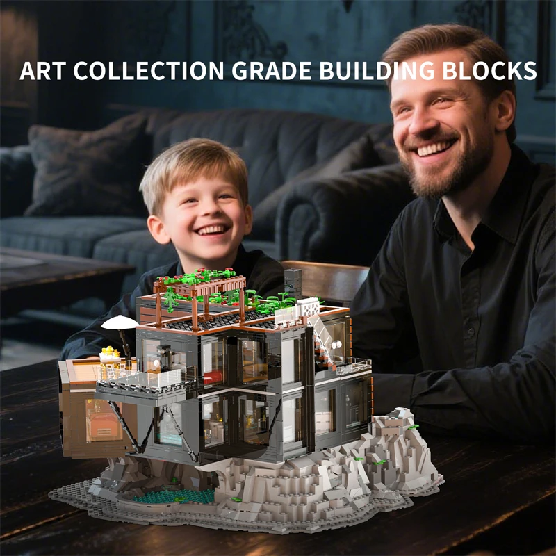 

3388pcs MOC Idea Vampire House Construction Building Blocks Assembling City Street View Model DIY Toys for Children Gift Set