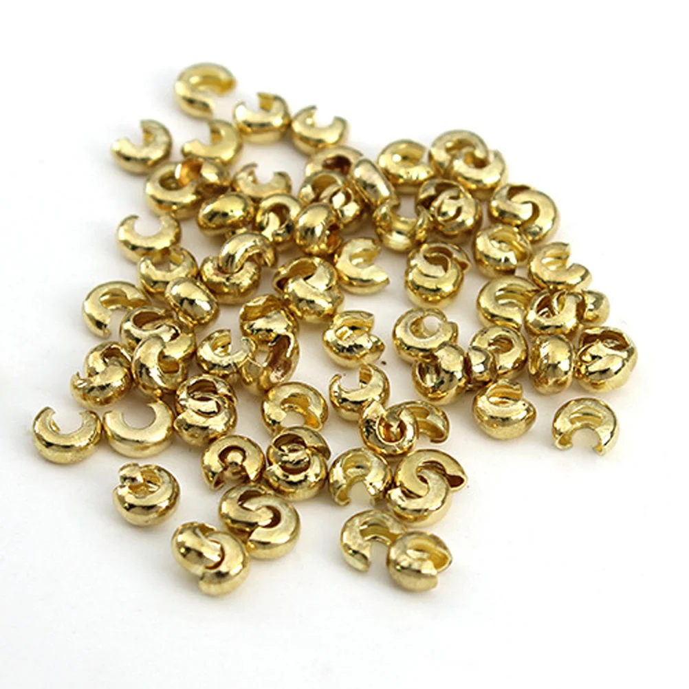 300 Pcs to Open Jewelry Making Findings Jewelery Loose Beads Flat Fixed Tube Crimp