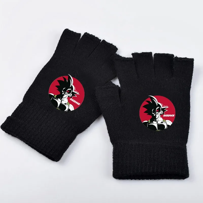 حار لعبة دراغون بول نصف اصبع قفازات دافئة عالية المرونة الخريف الشتاء لطيف تنفس مزدوجة الطبقات أصابع يتعرض قفازات #2