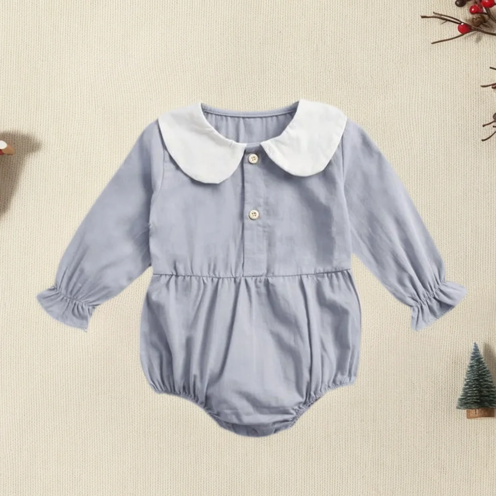 Sanlutoz Autumn Cotton Fashion Baby Girls Bodysuits Spring Sweet Newborn Onesies Princess