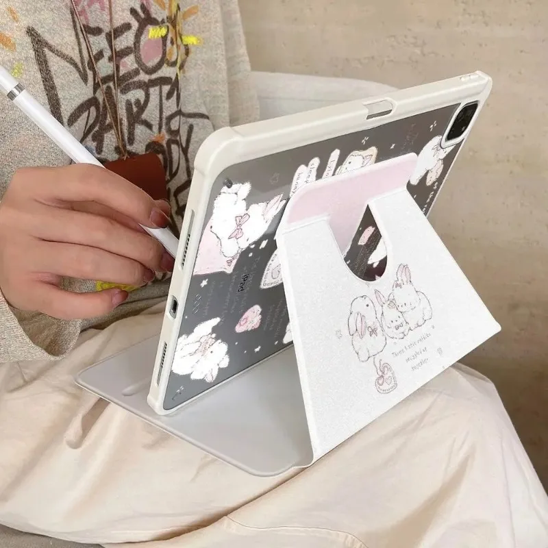 Cute Rabbit Rotation Cover for Huawei Matepad 11.5/11.5S Matepad 11 2021-2023 SE 11 Inch Honor Pad X9/X9A 11.5 Huawei T10 10.4 view 5