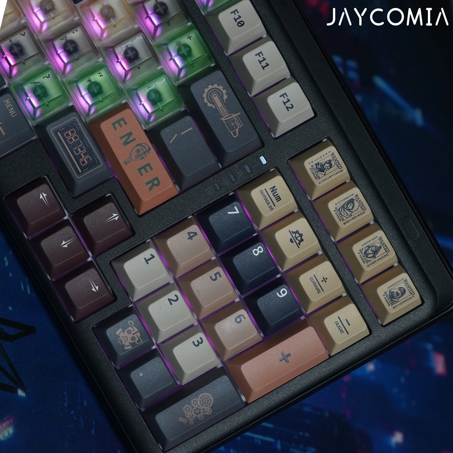 Imagem -02 - Jcm-cherry Waste Solo Keycaps Grupo Pbt Material pc Transparente 130 Teclas 7u Barra de Espaço Wooting Apex Pro Keyboard Hi75 130 Chaves