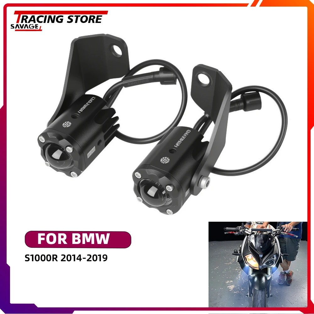 

Motorycle LED Spotlight Auxiliary Fog Light 60W Hidden Front Fog Lamp with Mount Bracket For BMW S1000R S1000 R 1000R 2024-2019