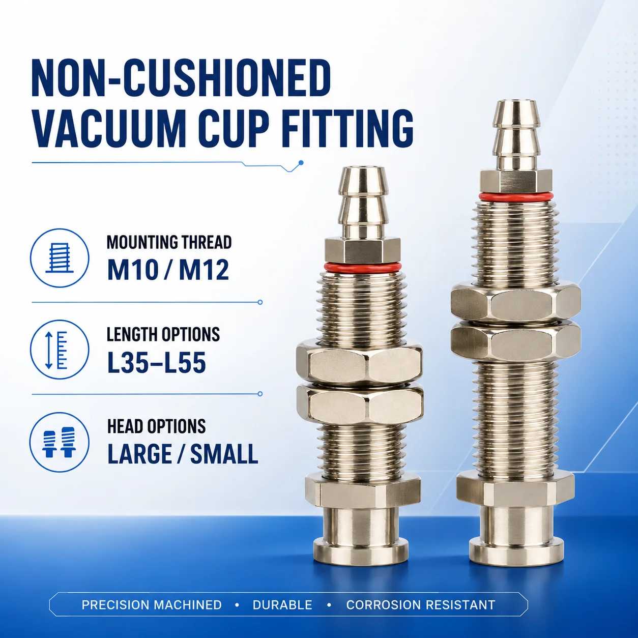 Big Head Pneumatic Vacuum Suction Cup Unbuffered Holder 11mm Mounting Head Sucker Bracket Assembly Robot Arm Automation Tools