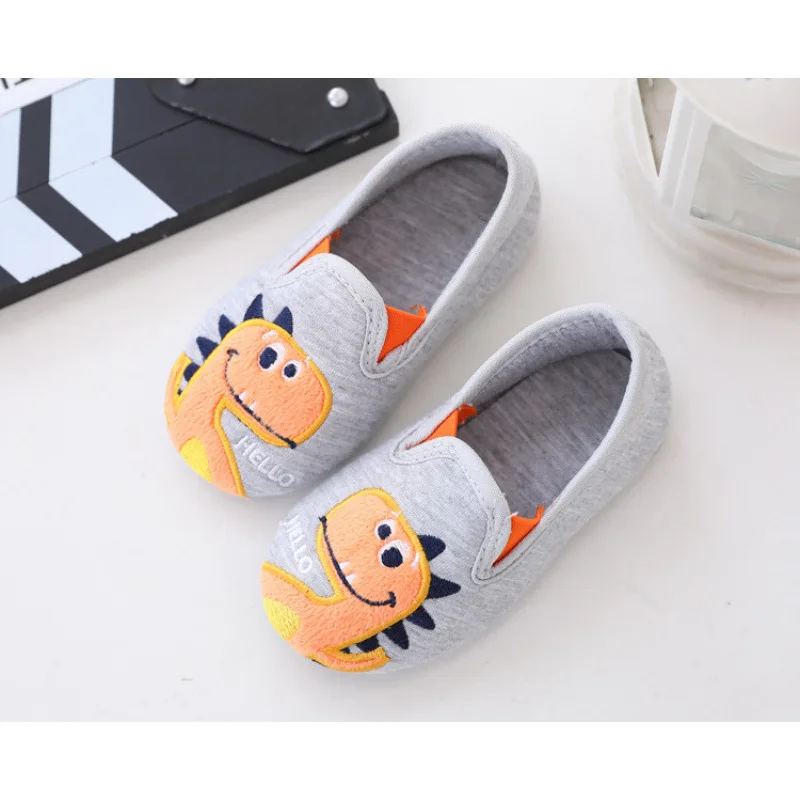 Spring and Autumn Boys Cotton Cute Dinosaur Home Shoes Children's Indoor Floor Slippers Boys Floor Socks Shoes