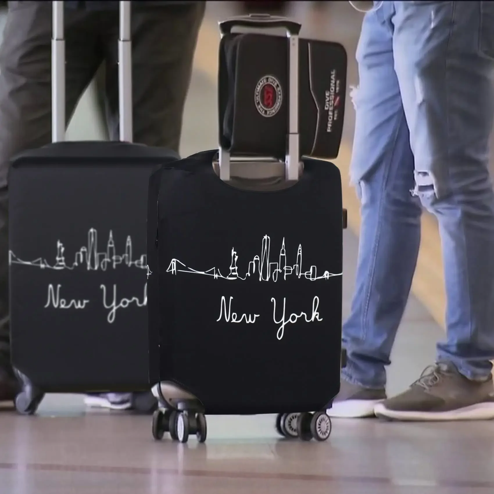 Personalizza la tua immagine nome Logo copertura per bagagli accessori da viaggio valigia elastica coperture protettive custodia antipolvere Trolley