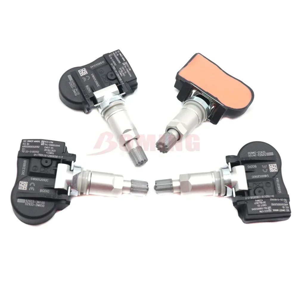 4pcs TPMS Tire Pressure Sensor 52933-3N100 For Hyundai Accent Genesis I30 Ix55 Santa Fe Iii Solaris 2008-2023 433MHz 52933-2M650