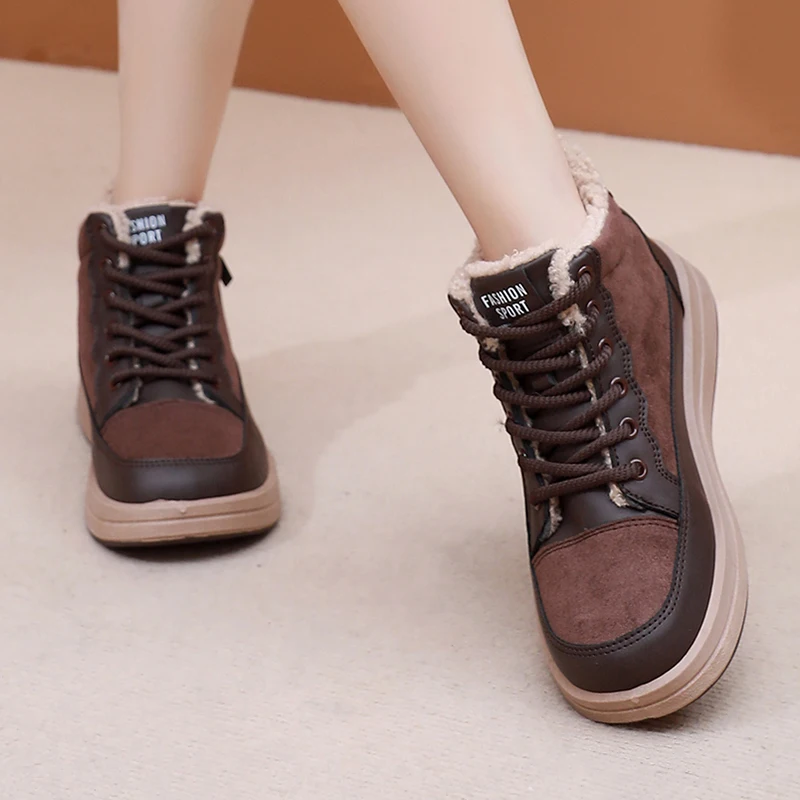 2025 شتاء جديد المرأة أحذية قطنية دافئة مريحة عادية متعددة الاستخدامات المضادة للانزلاق دائم شحن مجاني أحذية قطنية نسائية #4