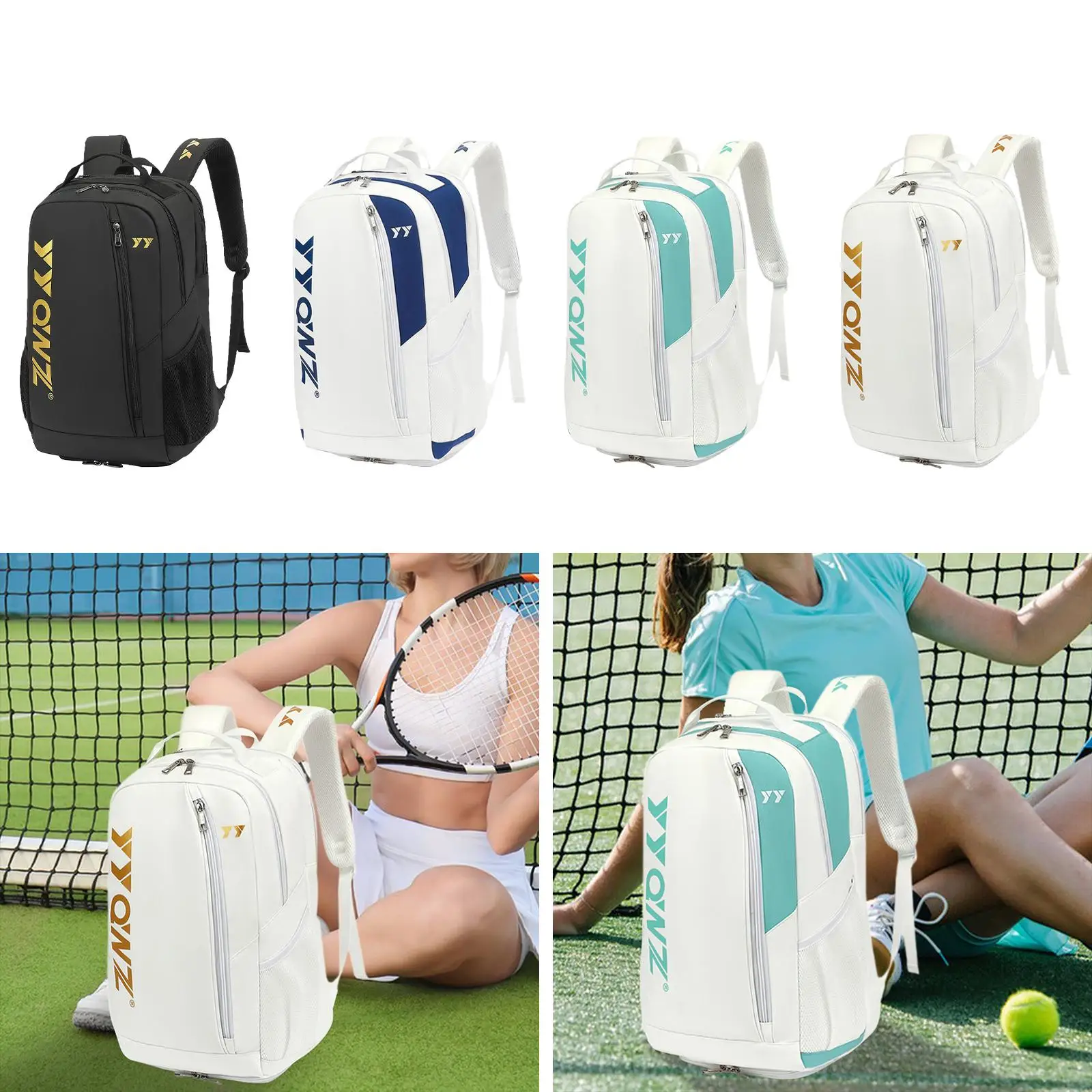 Borsa da badminton Zaino Borsa sportiva per racchetta da pickleball Sport all'aria aperta