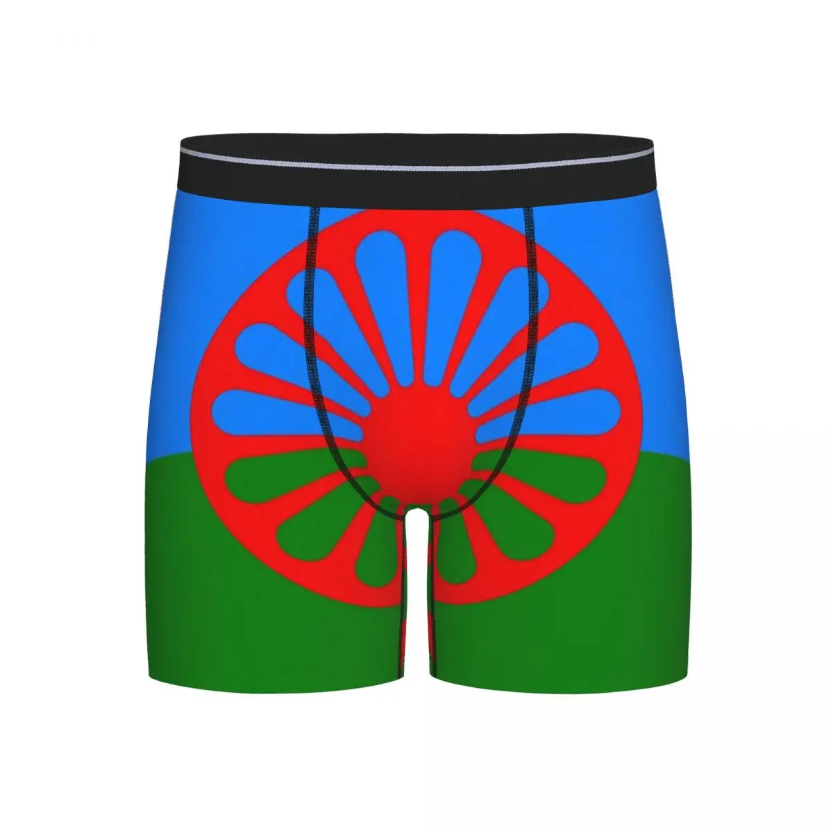 

Long Boxer Underpants Shorts Gypsy Flag Romani People Panties Men Ventilate Underwear for Homme Man Boyfriend Gifts