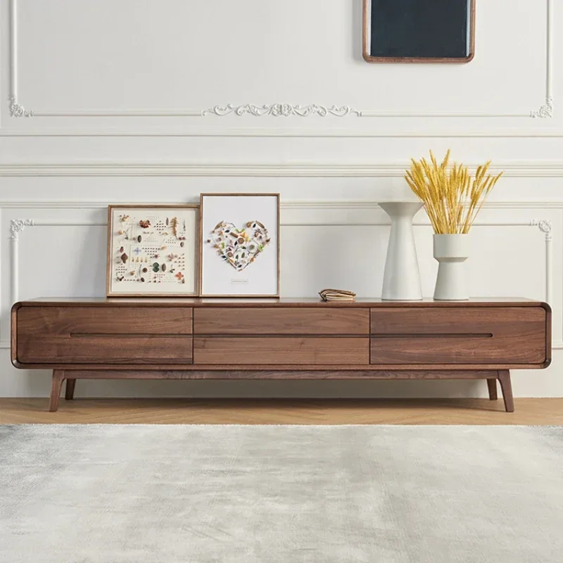 Nordic Solid Wood Furniture Light Luxury Living Room Floor Cabinet New TV Stand