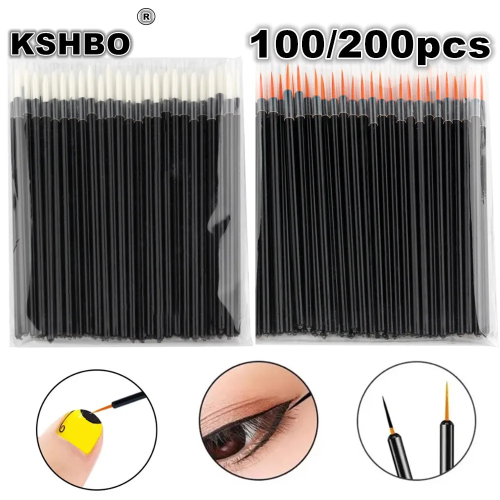 

Набор одноразовых кистей для нейл-арта и макияжа (100/200 шт.): для профессионального и домашнего использования