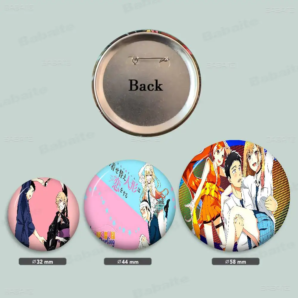 Anime My Dress Up Darling Anime Button Pin Handmade Brooch for Clothes Cartoon Badge Backpack Decoration Jewelry Accessories