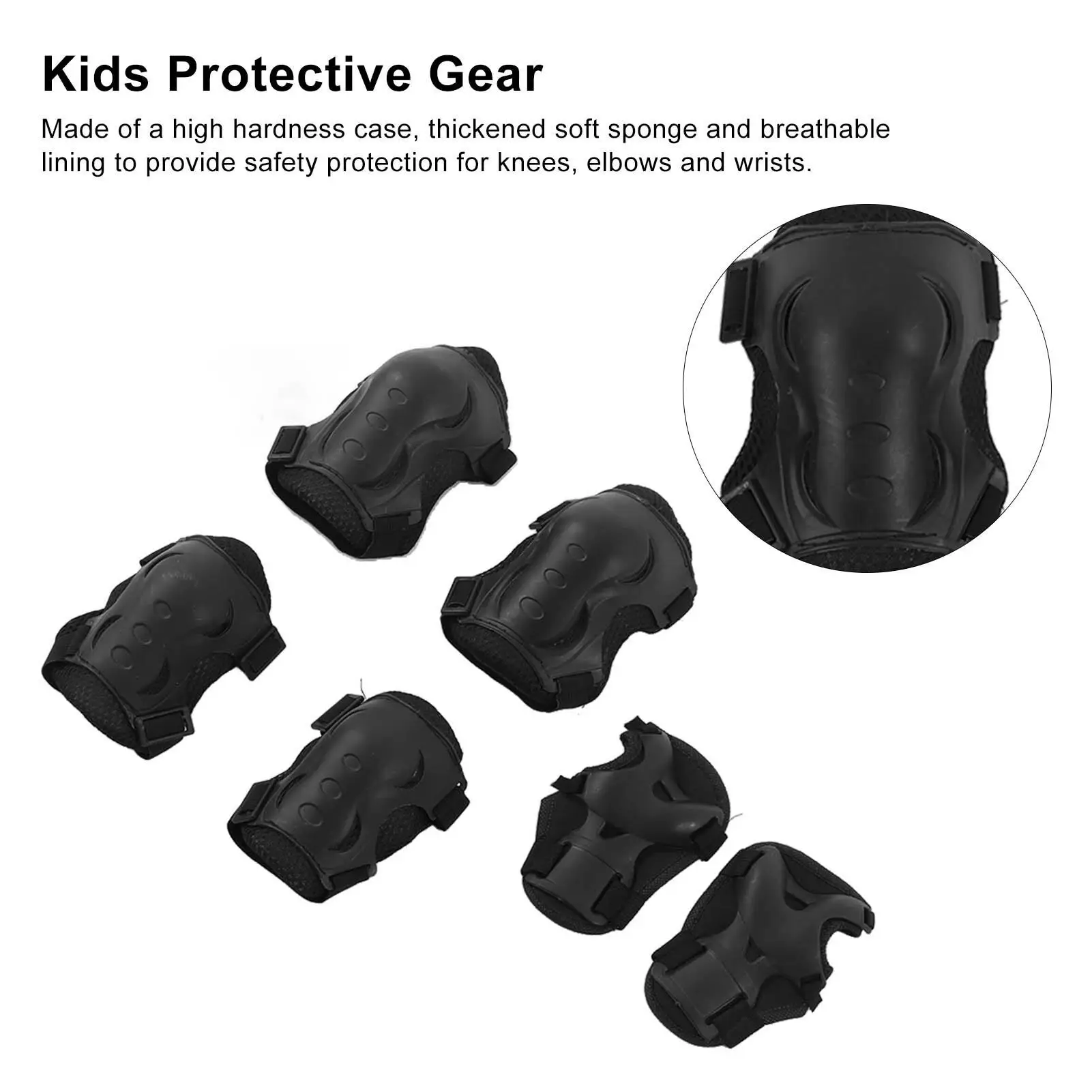 Youth Skateboard Protective Gear Set with Carrying Bag - Kids Knee Elbow Pads Handguard for roller Skating Sports