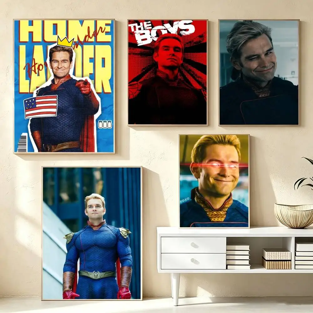 movie Homelander The Boys-s Poster Waterproof Wall Art Sticker For Bar Living Room Vintage Decor High Quality Print Gift