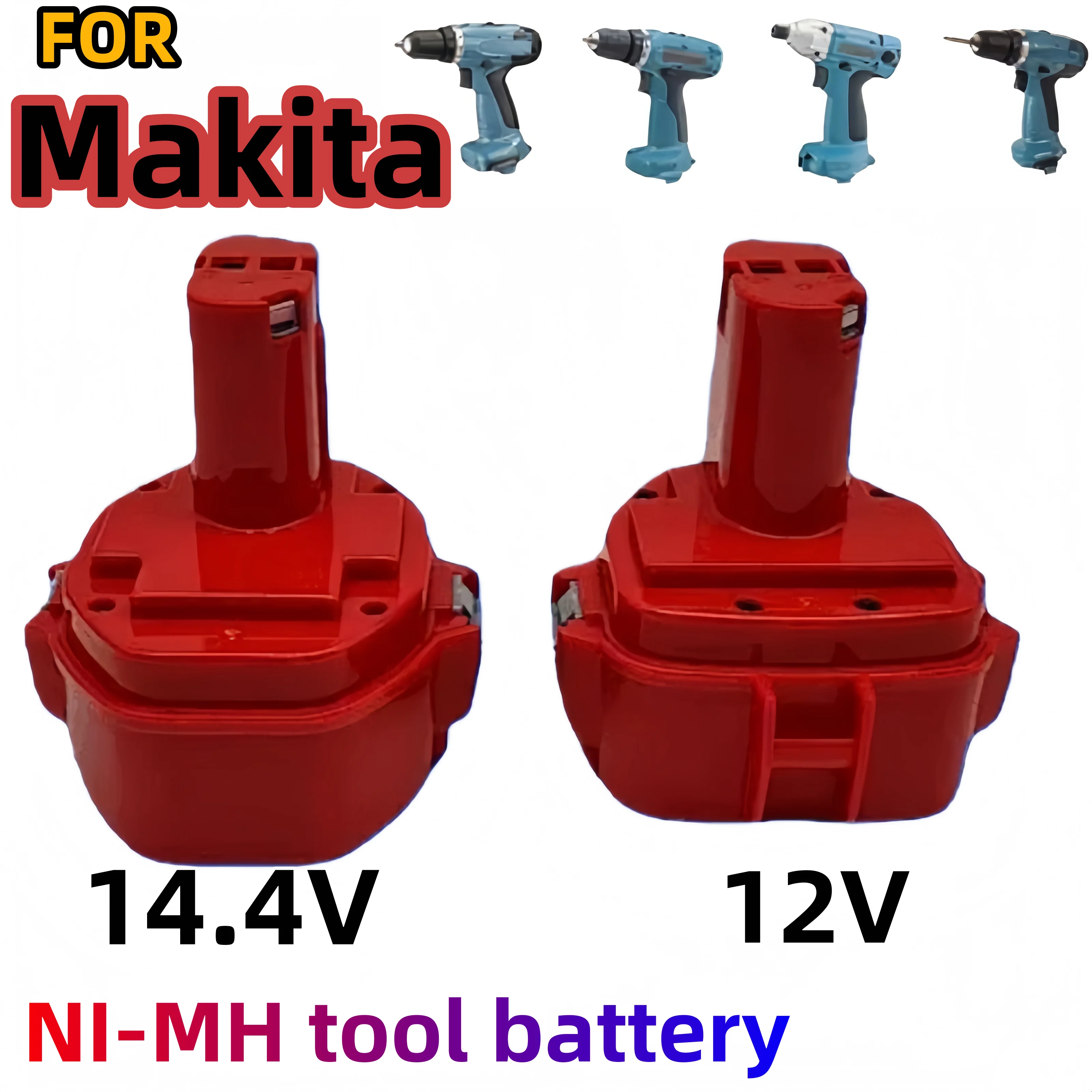 

Для Makita 14,4 В-12 В большой емкости никель-воддородный кадмий NI-MH аккумулятор для инструментов, совместимый с 6233D 1420 PA14 1051D 6233D и т. д.