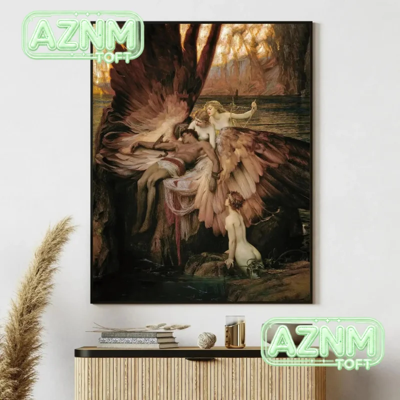 John William Waterhouse Woman Portrait Classic Artwork Posters and Prints Canvas Printing Wall Art Picture for Living Room De