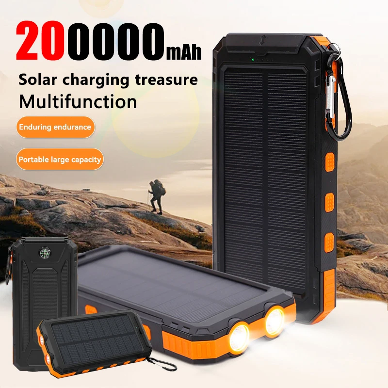 Ultimate Outdoor Solar Power Bank with 200000mAh Capacity and SOS Function