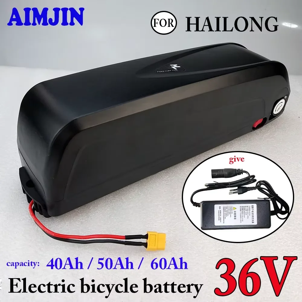 

For 250W~1000W E-BIKE Waterproof Lithium Battery 36V 40Ah 50Ah 60Ah Hailong Battery + Charger