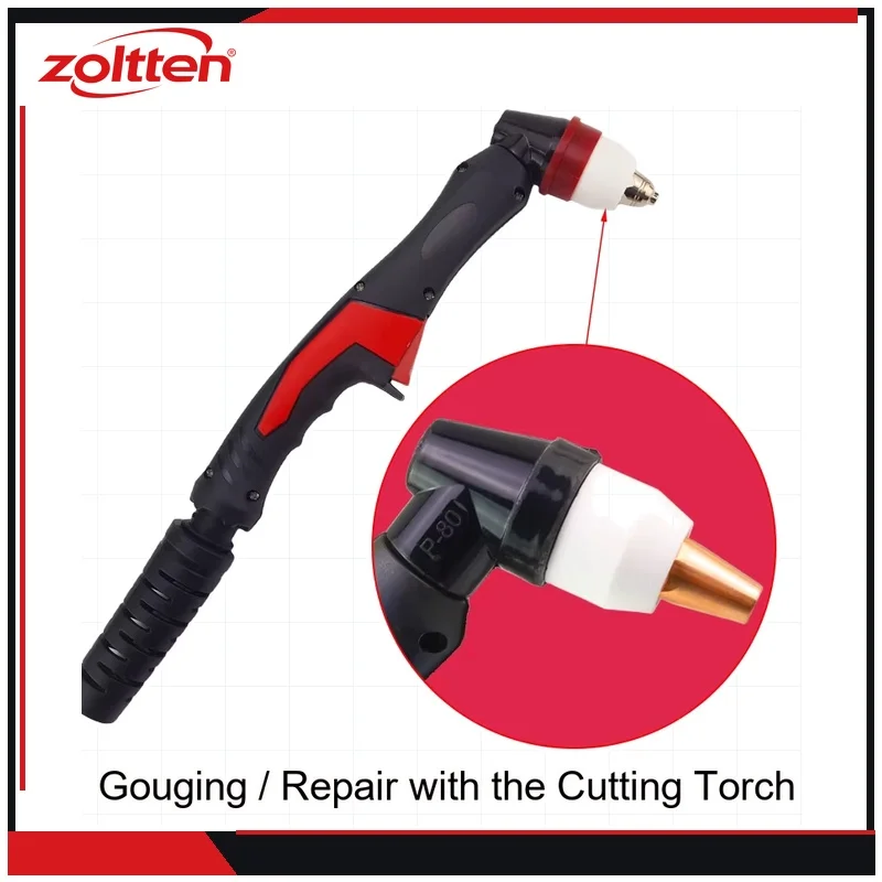 P80 Plasma Nozzles for Seam Grooving and Beveling with Dual-Use Torch Carbon Rod Replacement