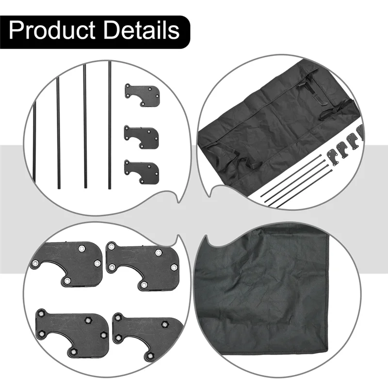 PTST Removable Awning Canopy For Wagon Attachment Sun Shade Cover For 8 Inch Trolley Cart Tube PE Cloth Sun Shelters