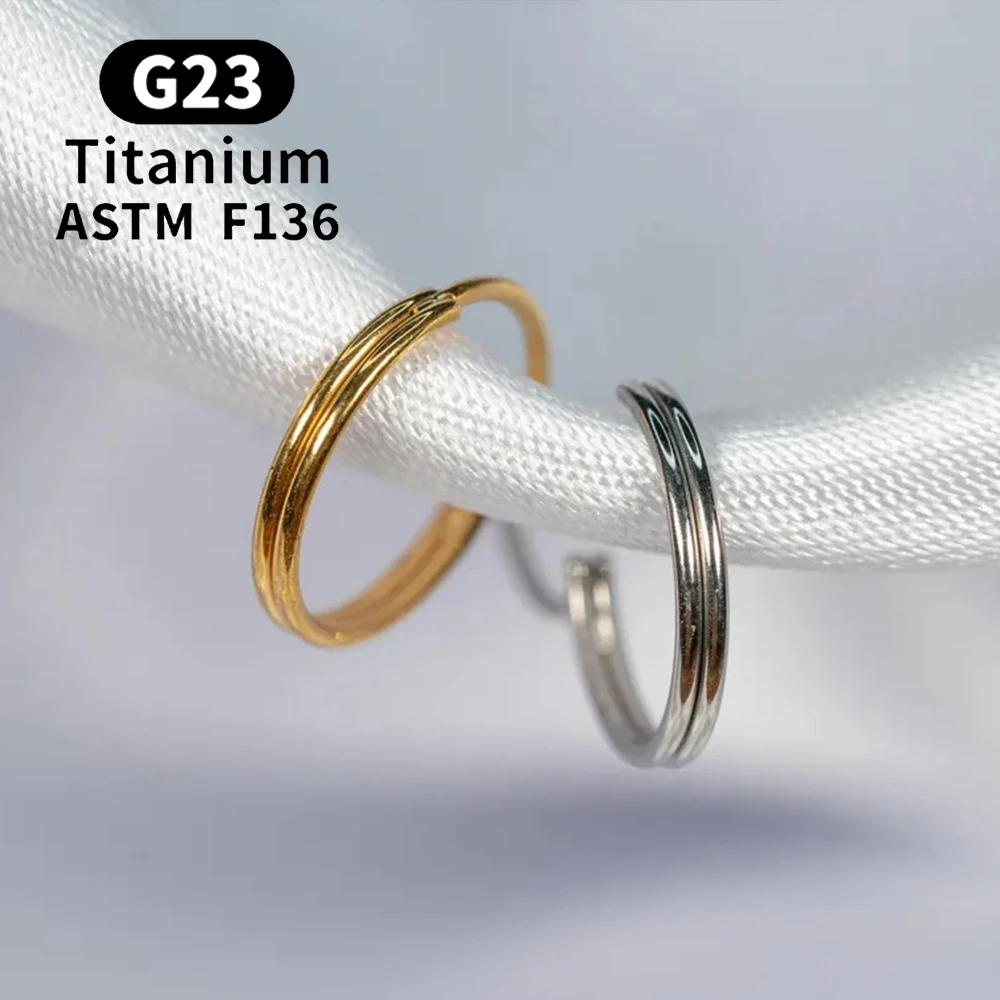 ASTM F136 Titanium 16G Hinged Nose Ring CZ Septum Clicker Cartilage Hoop Earrings Tragus Rook Daith Conch Helix Piercing Jewelry