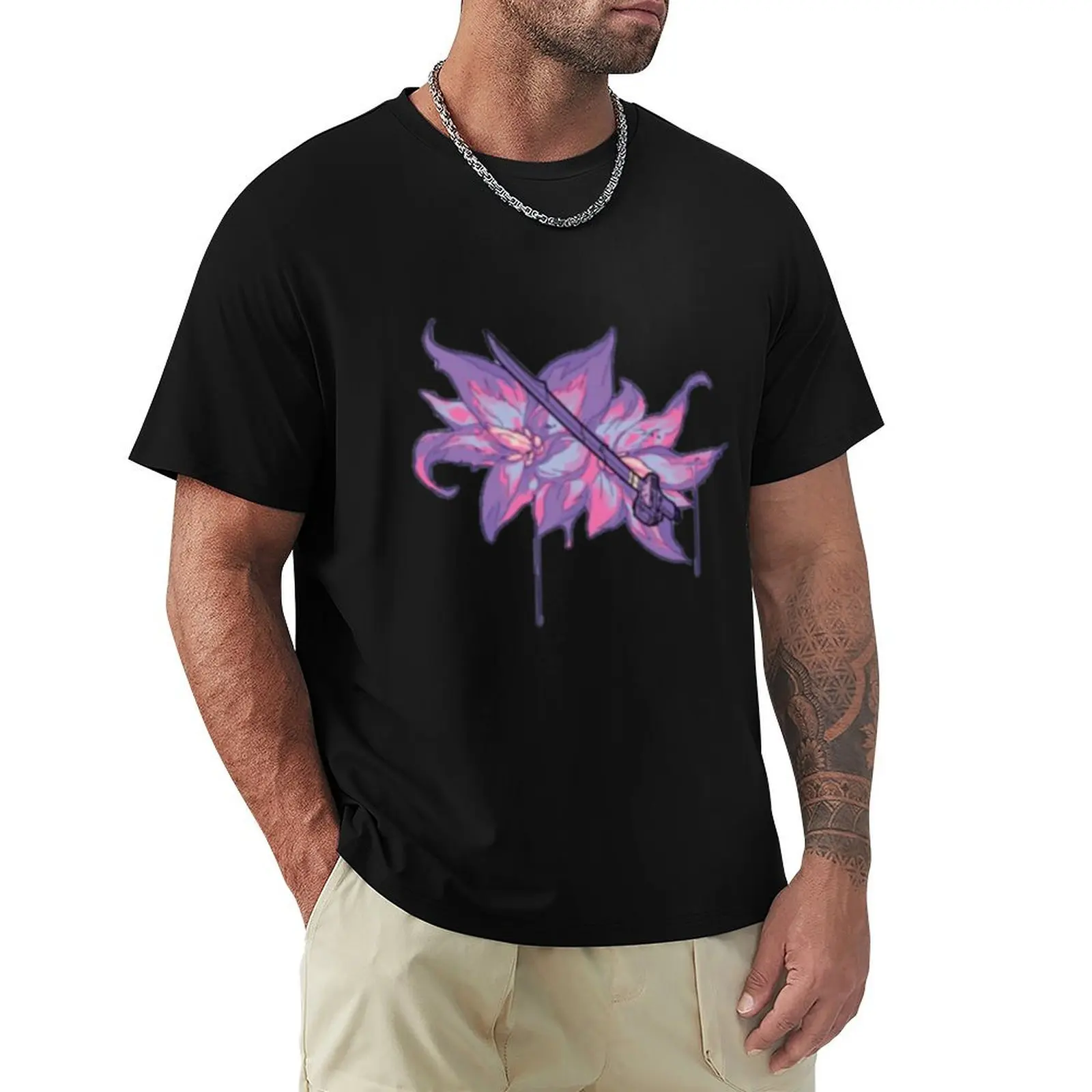 Camiseta G A M B O L S H R O U D F L O W E R S, camiseta con estampado de algodón suave
