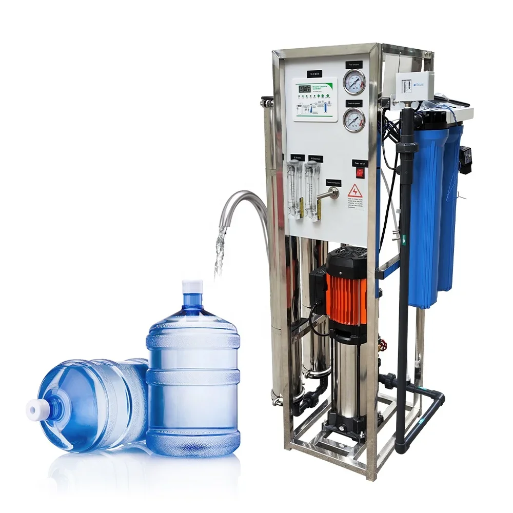 

Mini Industrial Water Purifier Light Reverse Osmosis System Pump Pressure Vessel FRP Tank 98% desalination rate Well Water