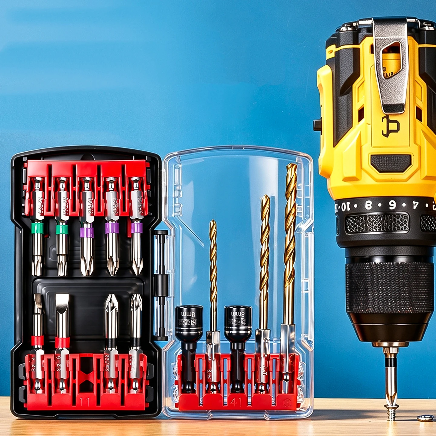 10pcs/15pcs/34pcs Impact Resistant Drilling Bit Set Hex Shank S2 Steel Screwdriver Bit Set Magnetic Socket Bit Impact Driver